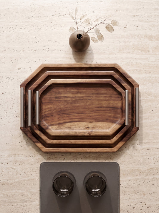 Three serving tray