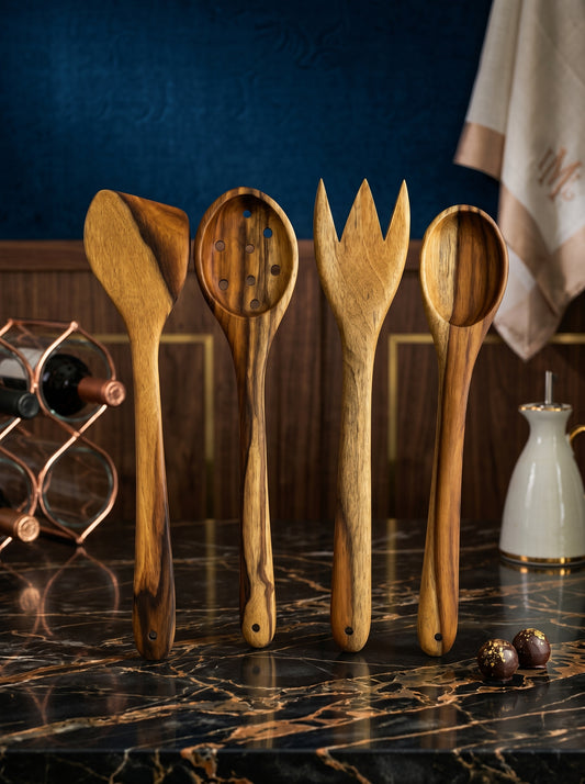 wooden utensils set