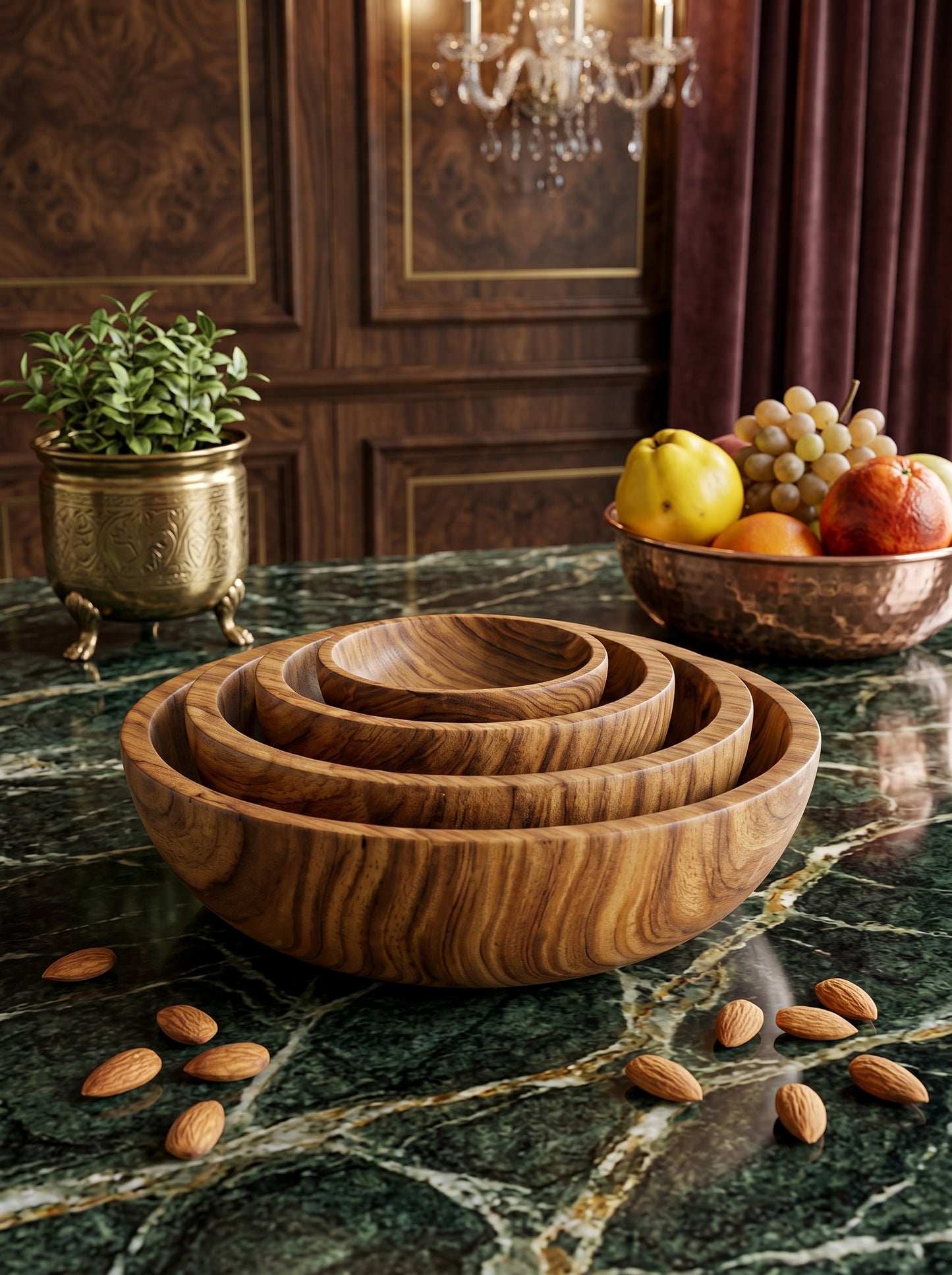 wooden bowl set