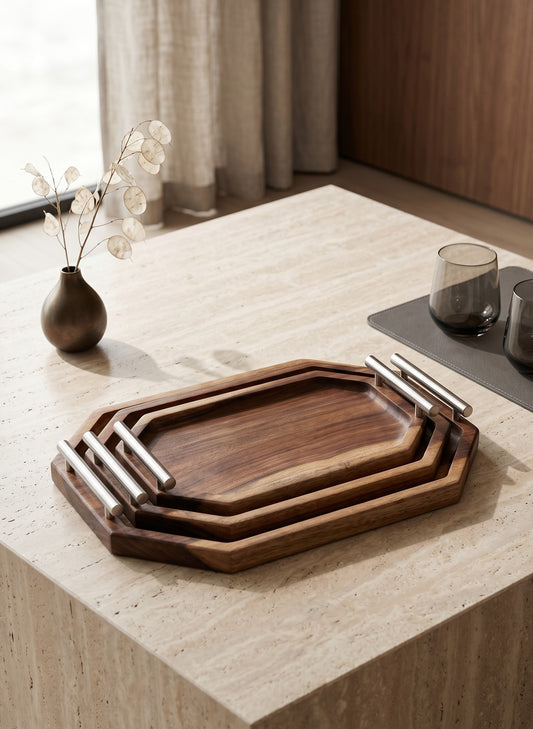 Three serving tray