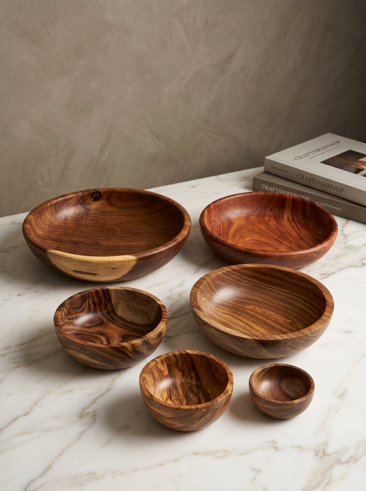 wooden bowls set