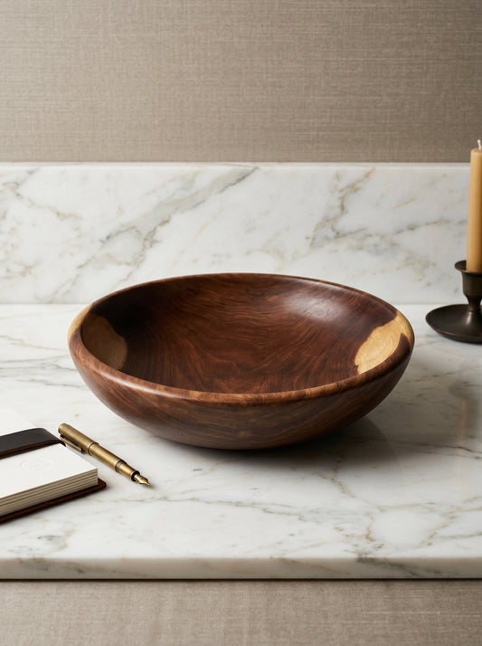 Large wooden bowl
